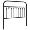 Kopfteil aus schwarzem Metall Kyriakou 100cm
