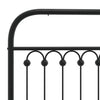 Kopfteil aus schwarzem Metall Kyriakou 100cm