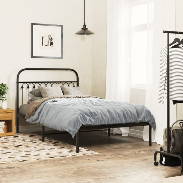 Schwarzes Metallbettkopfteil Kyriakou 107cm