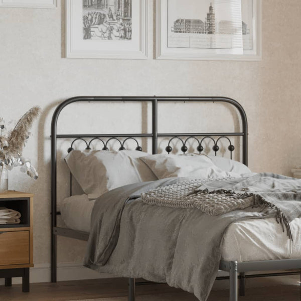 Schwarzes Metallkopfteil Kyriakou 120cm
