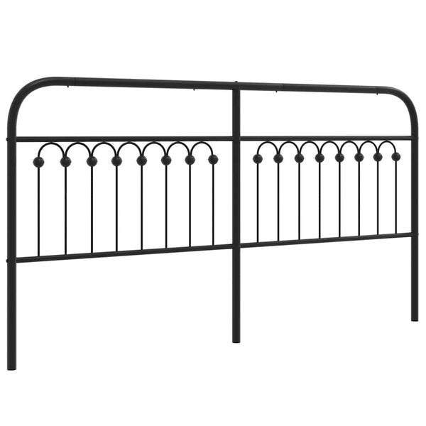 Schwarzes Metallkopfteil Kyriakou 180cm