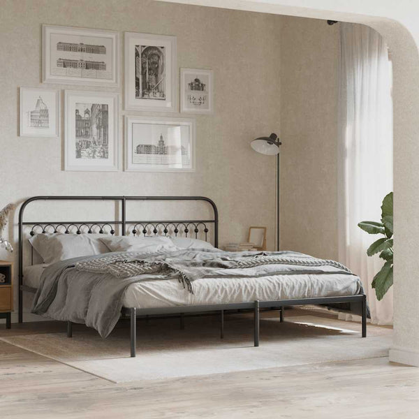 Schwarzes Metallkopfteil Kyriakou 180cm
