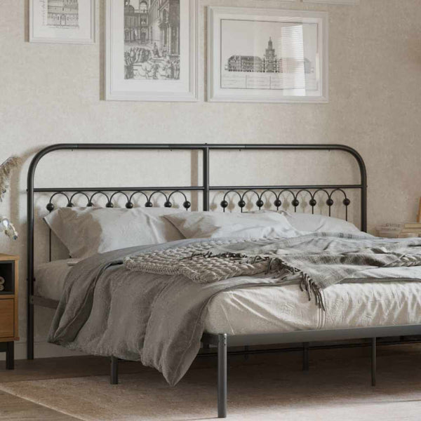 Schwarzes Metallkopfteil Kyriakou 180cm
