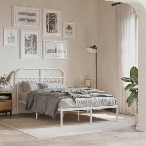 Weißes Metallkopfteil Kyriakou 120cm