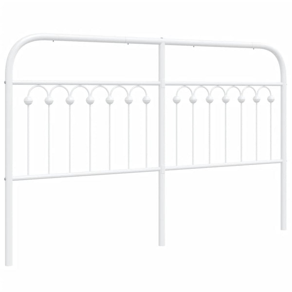 Weißes Bettkopfteil Kyriakou 150cm aus Metall