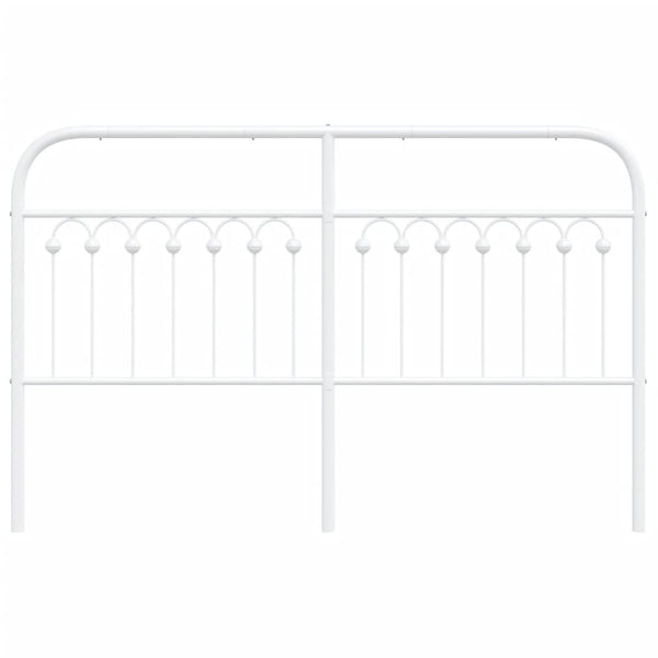 Weißes Bettkopfteil Kyriakou 150cm aus Metall