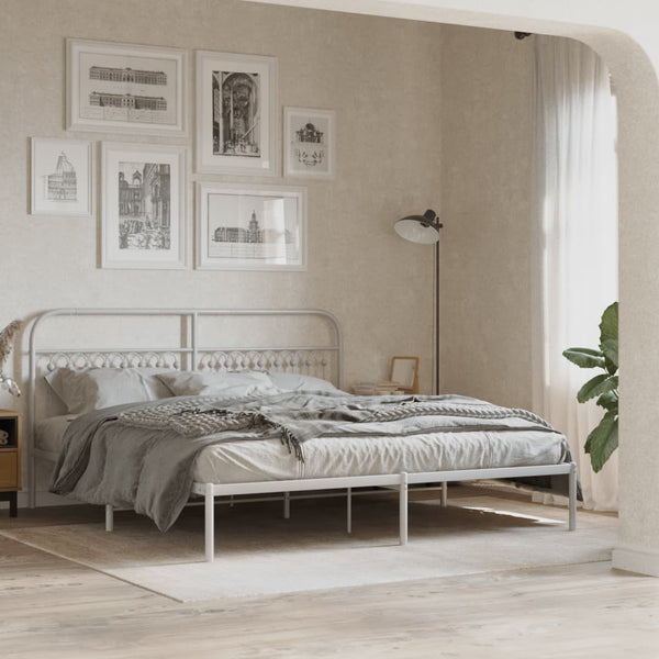 Weißes Metallkopfteil Kyriakou 180cm