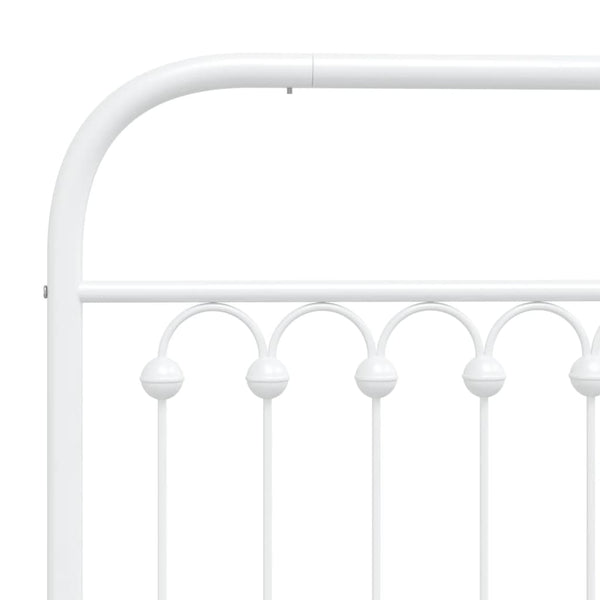 Weißes Metallbettgestell Kyriakou 193cm