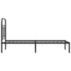 Schwarzes Metallbettgestell mit Kopfteil Atce 75x190cm
