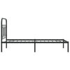 Schwarzes Metallbettgestell mit Kopfteil Atce 80x200cm