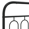 Schwarzes Metallbettgestell mit Kopfteil Atce 80x200cm