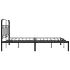 Schwarzes Metallbettgestell mit Kopfteil Atce 150x200cm