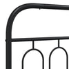 Schwarzes Metallbettgestell mit Kopfteil Atce 150x200cm
