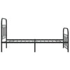 Schwarzes Metallbettgestell mit Kopfteil Atce 80x200cm
