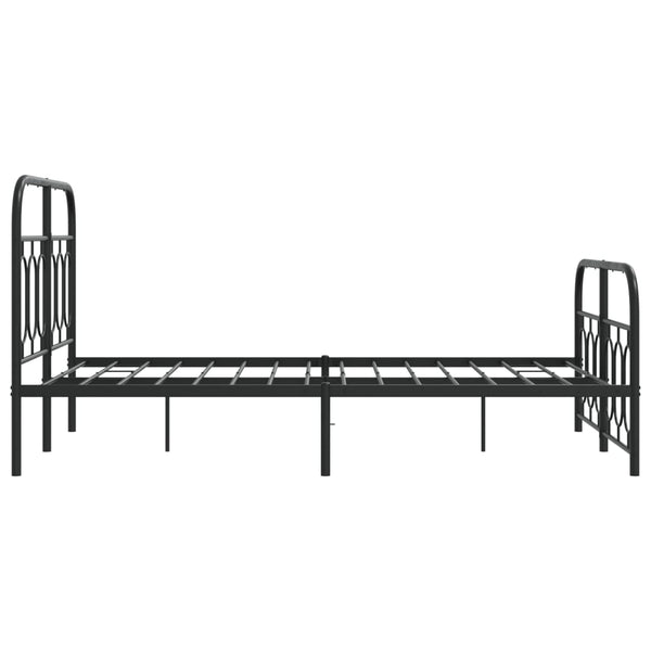 Schwarzes Metallbettgestell mit Kopfteil Atce 120x190cm