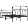 Schwarzes Metallbettgestell mit Kopfteil Atce 120x190cm