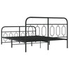 Schwarzes Metallbettgestell mit Kopfteil Atce 135x190cm
