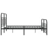 Schwarzes Metallbettgestell mit Kopfteil Atce 140x200cm