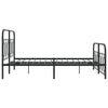 Schwarzes Metallbettgestell mit Kopfteilen Atce 150x200cm