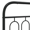 Schwarzes Metallbettgestell mit Kopfteilen Atce 150x200cm