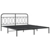 Schwarzes Metallbettgestell mit Kopfteilen Atce 183x213cm