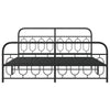 Schwarzes Metallbettgestell mit Kopfteilen Atce 183x213cm