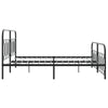 Schwarzes Metallbettgestell mit Kopfteilen Atce 183x213cm