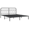 Schwarzes Metallbettgestell mit Kopfteil Atce 193x203cm
