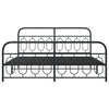 Schwarzes Metallbettgestell mit Kopfteil Atce 193x203cm