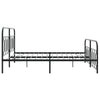 Schwarzes Metallbettgestell mit Kopfteil Atce 193x203cm