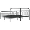 Schwarzes Metallbettgestell mit Kopfteil Atce 193x203cm