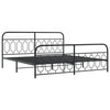 Schwarzes Metallbettgestell mit Kopfteil Atce 200x200cm