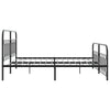 Schwarzes Metallbettgestell mit Kopfteil Atce 200x200cm