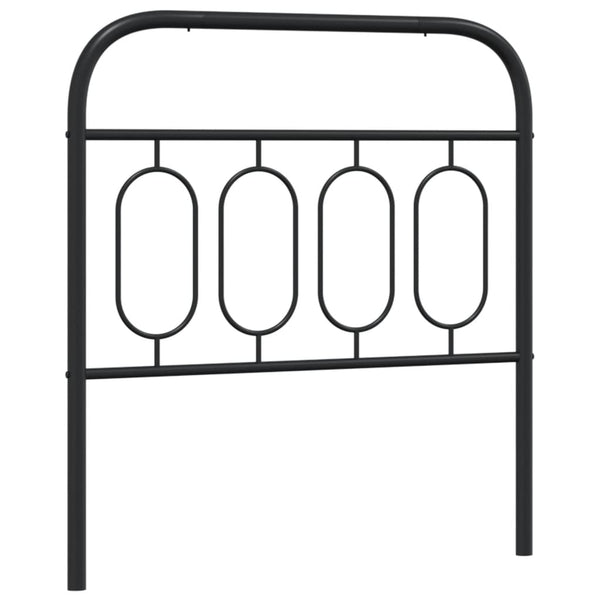 Schwarzes Kopfteil aus Metall Marsilia 90cm