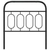 Schwarzes Kopfteil aus Metall Marsilia 90cm