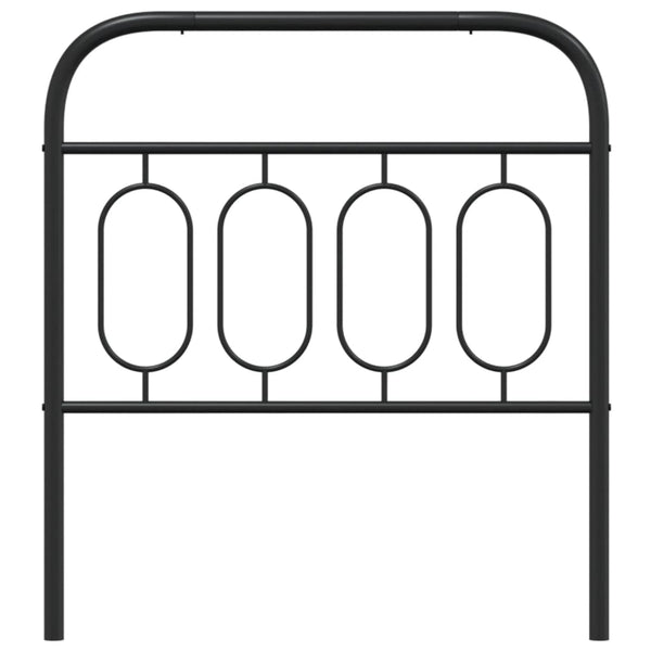 Schwarzes Kopfteil aus Metall Marsilia 90cm