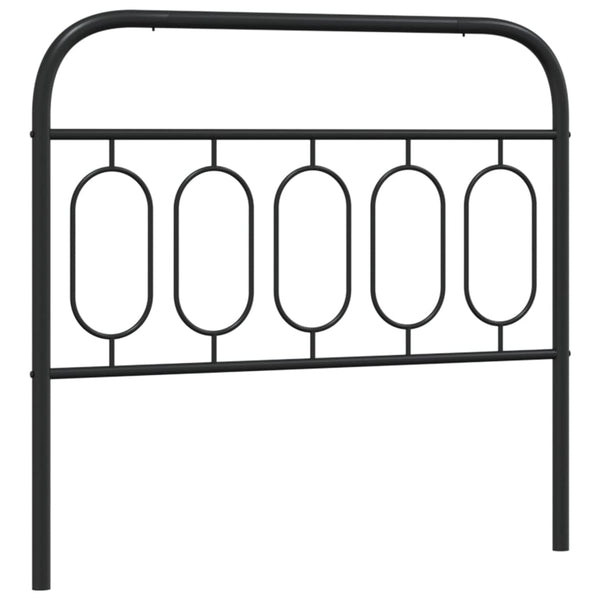 Schwarzes Kopfteil aus Metall Marsilia 100cm
