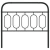 Schwarzes Kopfteil aus Metall Marsilia 100cm
