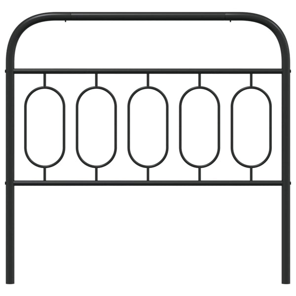 Schwarzes Kopfteil aus Metall Marsilia 100cm