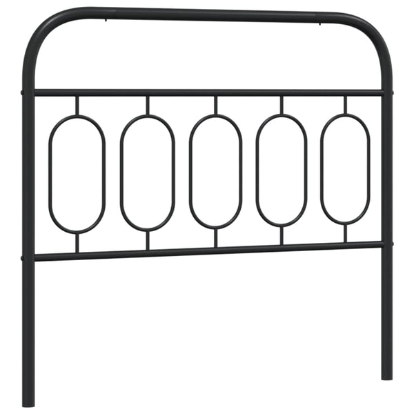 Schwarzes Marsilia Kopfteil aus Metall, 107 cm