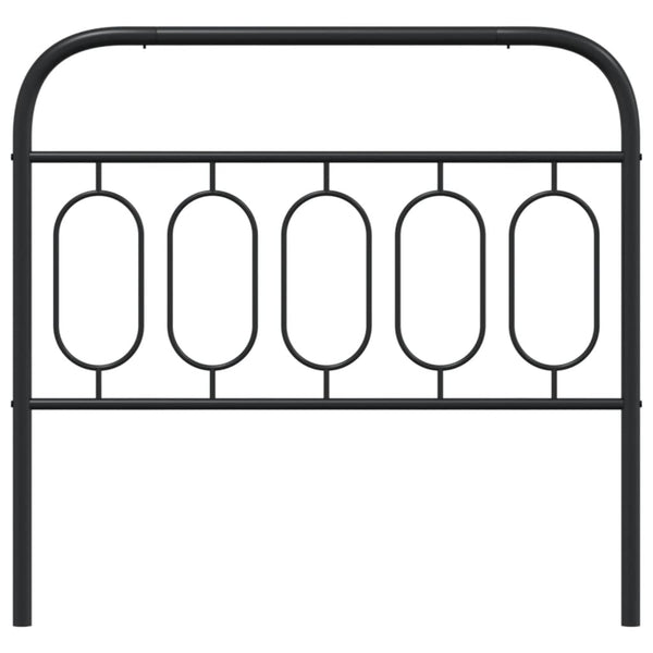 Schwarzes Marsilia Kopfteil aus Metall, 107 cm