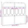 Schwarzes Metallbettkopfteil Marsilian 120cm