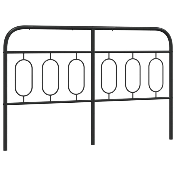Schwarzes Kopfteil aus Metall Marsilia 137 cm