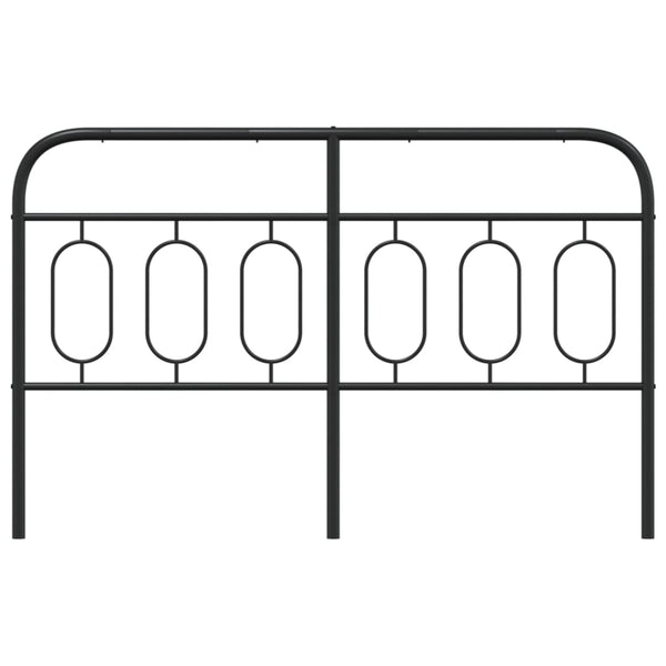 Schwarzes Kopfteil aus Metall Marsilia 137 cm