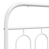 Weißes metallisches Kopfteil Marsilian 75cm