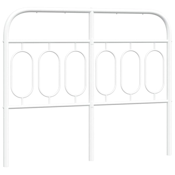 Weißes Kopfteil aus Metall, Marsilia 120cm