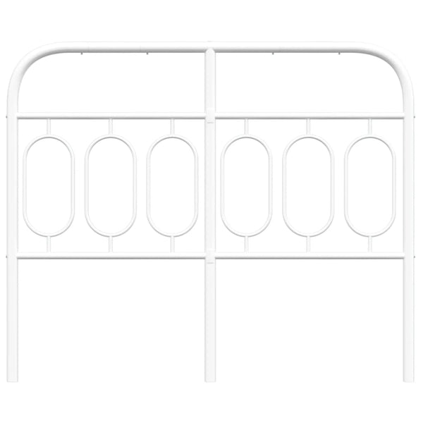 Weißes Kopfteil aus Metall, Marsilia 120cm