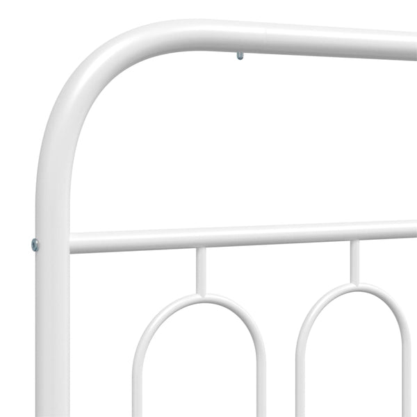 Weißes Kopfteil aus Metall, Marsilia 120cm