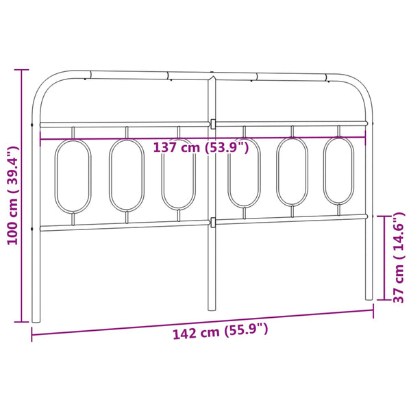 Weißes Metallkopfteil Marsilian 137cm