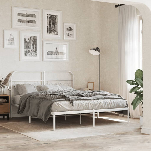 Valkoinen metallinen sängynpääty Marsilian 150cm